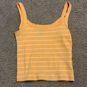 Yellow and white tank top